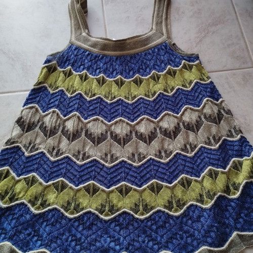 Missoni top used, sleeveless, long, size 40 IT, colorful