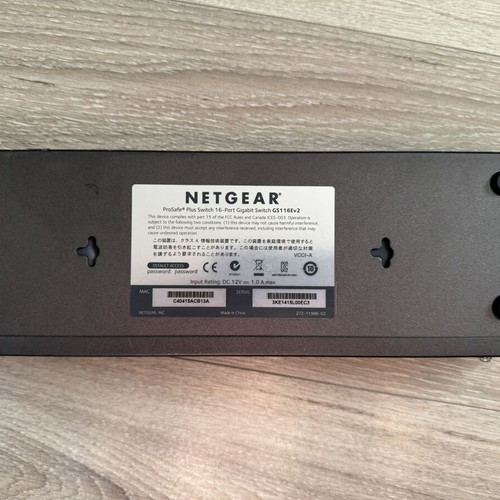 Netgear GS116Ev2 16-Port Gigabit Ethernet Plus Switch used