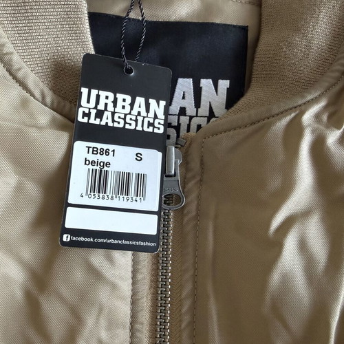 Urban Classics Bomber Jacket new, men's beige winter jacket size S