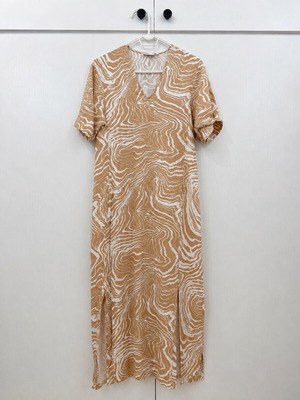 Calvin Klein maxi dress with abstract pattern, size 36