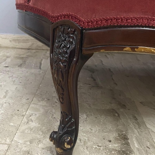 Κλασικό αντικέ σετ σαλονιού μεταχειρισμένο με 5θέσιο καναπέ, διθέσιο, πολυθρόνα και τραπεζάκια