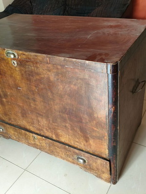 Vintage ξύλινο σεντούκι μεταχειρισμένο με συρτάρι