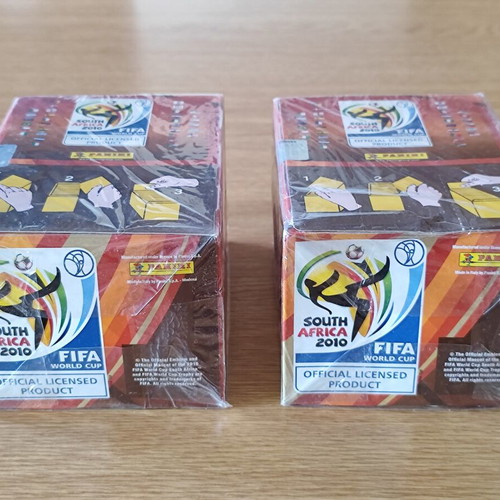 Panini World Cup 2010 Display Boxes new, set of 2 with 100 packs each