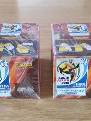 Panini World Cup 2010 Display Boxes new, set of 2 with 100 packs each