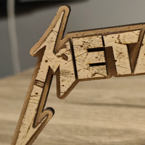 Metallica Stand 17cm wooden laser cut decorative piece new