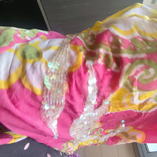 See Through Guru blouse XS used, pink and yellow, for 11 years old
