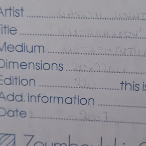 Children's painting from Zouboulakis gallery like new 0.37×0.35m