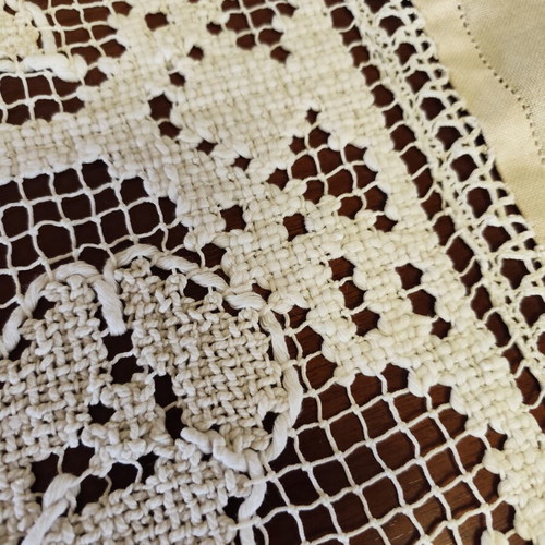 Handmade curtain 140 x 135 used with minor repairable damage