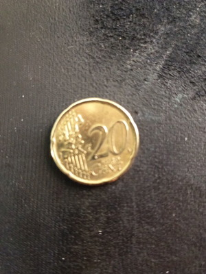 Collectible 20 euro cent coin used, Spain 1999