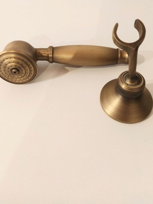 Bronze shower phone and wall holder set new, vintage style