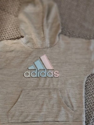 Adidas kids hoodie gray like new, size 104 cm