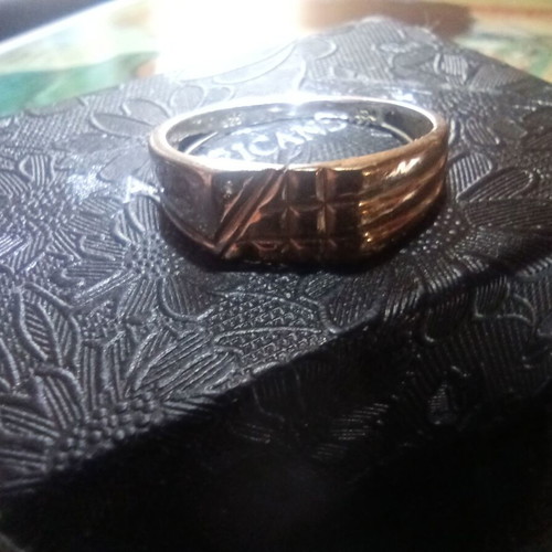 Sterling Silver 925 & 9CT Gold Ring American Swiss new