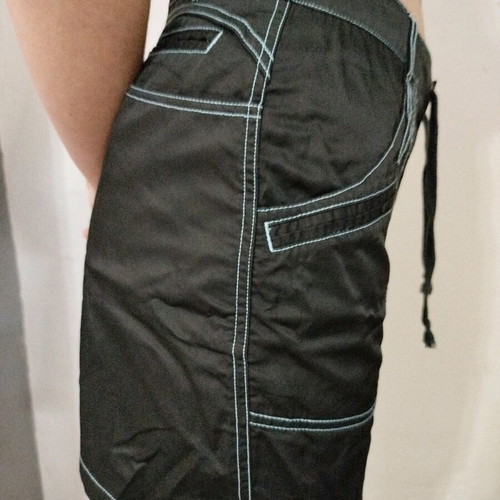 Full Circle mini skirt new, size S, black with turquoise