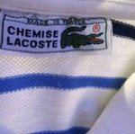 Vintage мъжка райе тениска Lacoste polo употребявана размер M