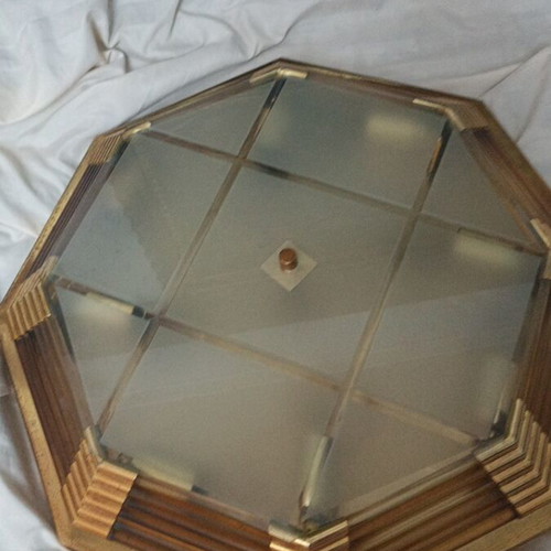 Ceiling light gilded used from the 70s