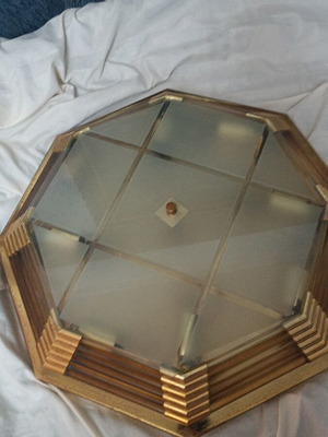 Ceiling light gilded used from the 70s