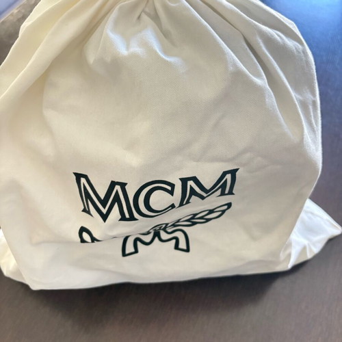 MCM backpack used, black and beige