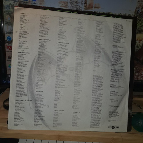 Overkill Under The Influence LP used, metal