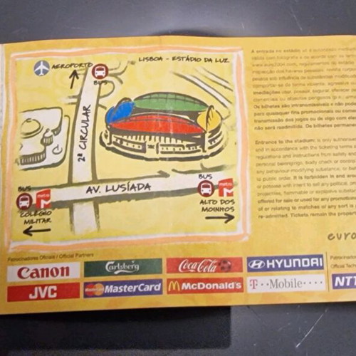 Euro 2004 Final Ticket authentic, like new