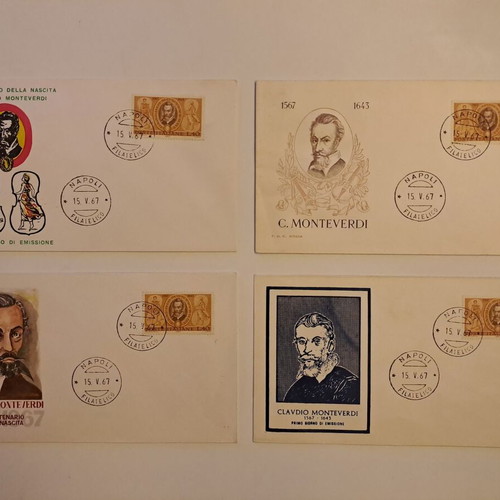 Claudio Monteverdi First Day Covers Italy 1967 set of 4 like new