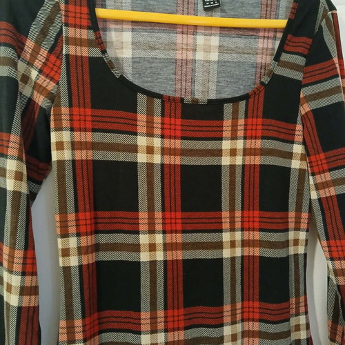 Shein dress like new, size M (fits S), black and red plaid