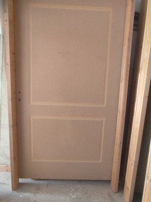 Εσωτερική ξύλινη πόρτα MDF μεγάλου μεγέθους, καινούργια