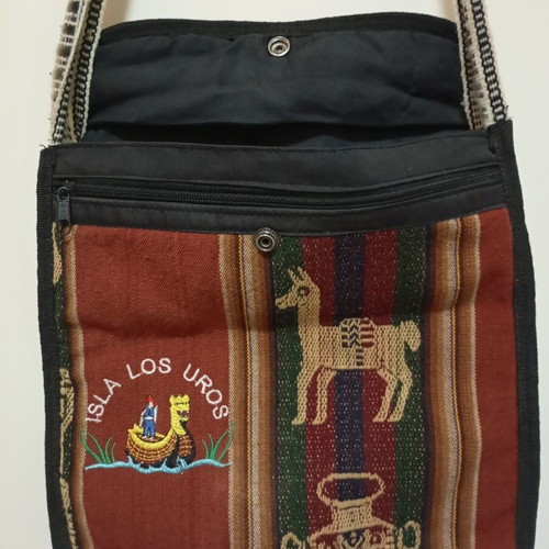 Ethnic shoulder bag like new, multicolor, from Peru Isla los Uros