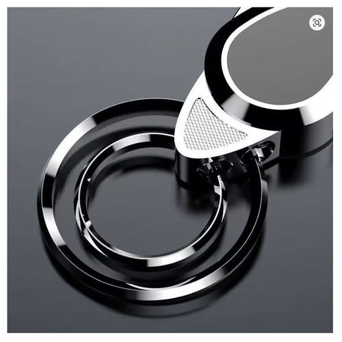 Opel metal keychain carabiner with 2 rings new silver