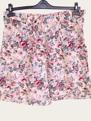 Σορτσάκι υφασμάτινο floral vintage μέγεθος L μεταχειρισμένο