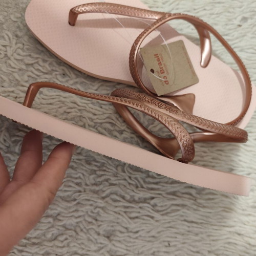 Havaianas sandals new, size 39-40, pink gold