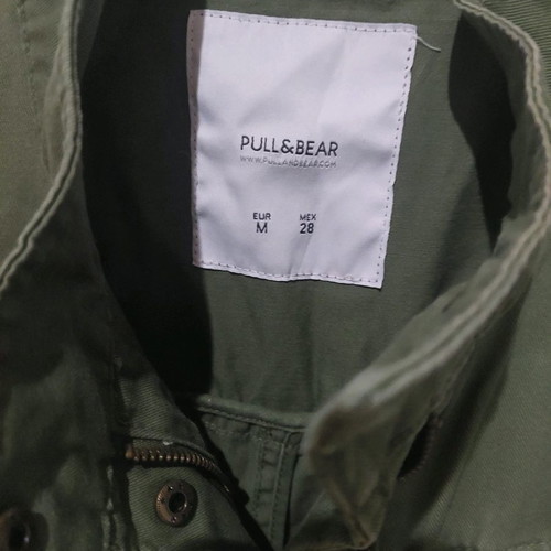 Khaki sleeveless jacket used, size M