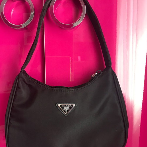 Prada Tessuto Sport black nylon handbag used