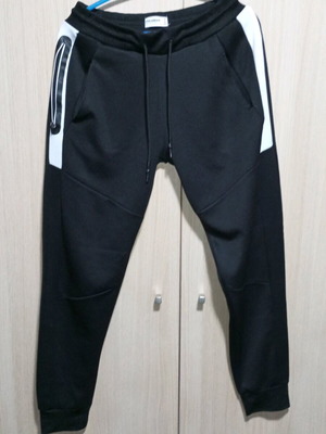 Men's cargo pants used, black, Pull & Bear, size S