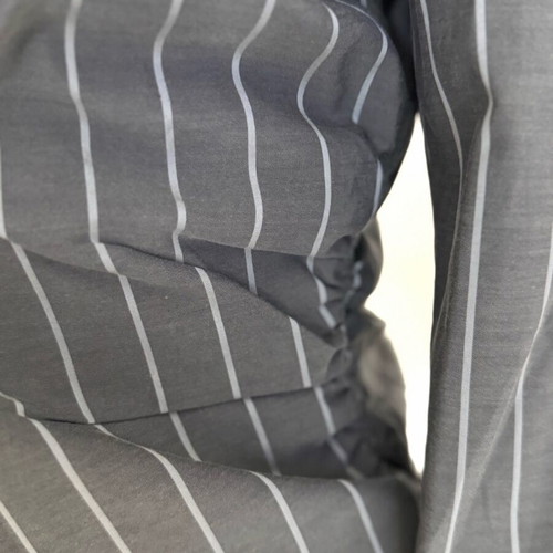 Emporio Armani gray striped blazer XL fitted 3/4 sleeve like new