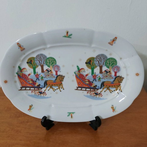 Miterteich Christmas porcelain platter like new