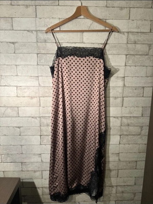 Satin lace dress H&M new, colorful, polka dot, size M