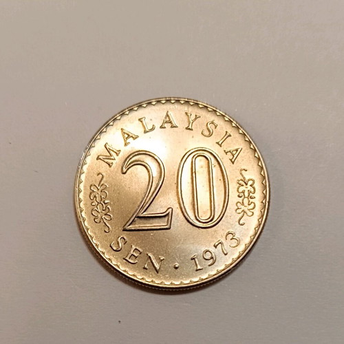 Malaysia 20 Sen Coin 1973 uncirculated (UNC)