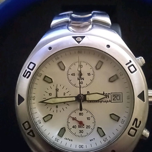Reporter chronograph men's watch used, silver