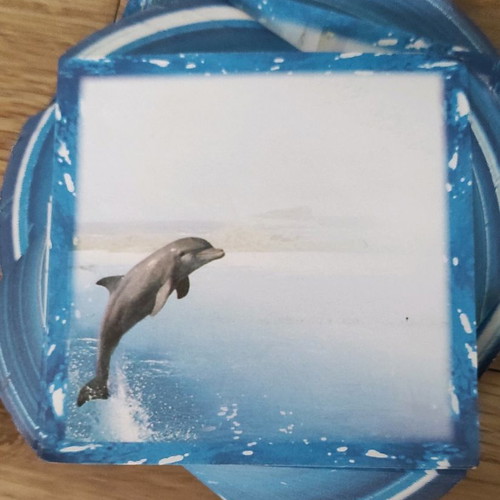 Note pads new, 2 packs with dolphin and flower designs