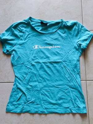 Champion shirt used, turquoise, size L