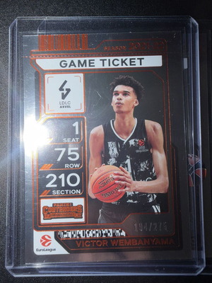Panini Contenders EuroLeague εισιτήριο Game Ticket Victor Wembanyama 194/275