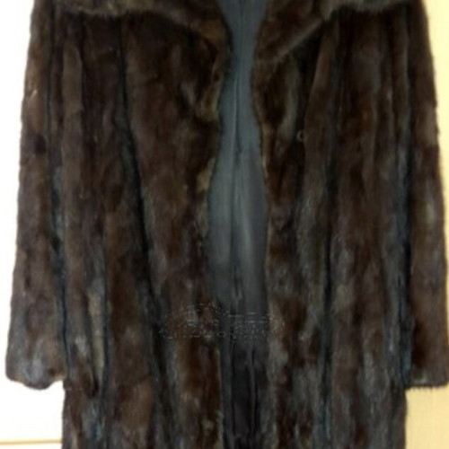 Fur coat brown handmade like new, 1960s size M