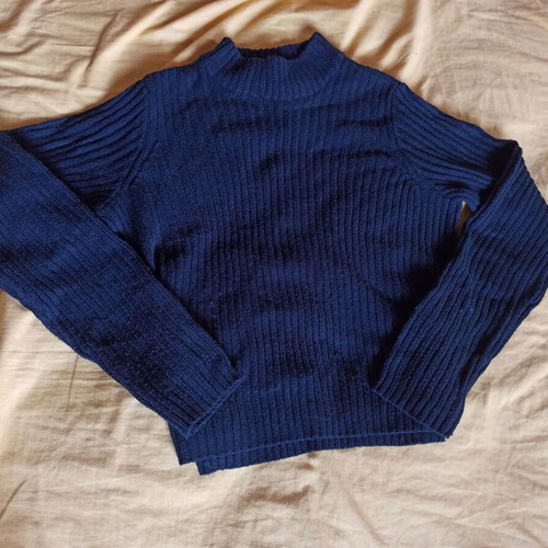 Black basic ribbed blouse H&M size S like new