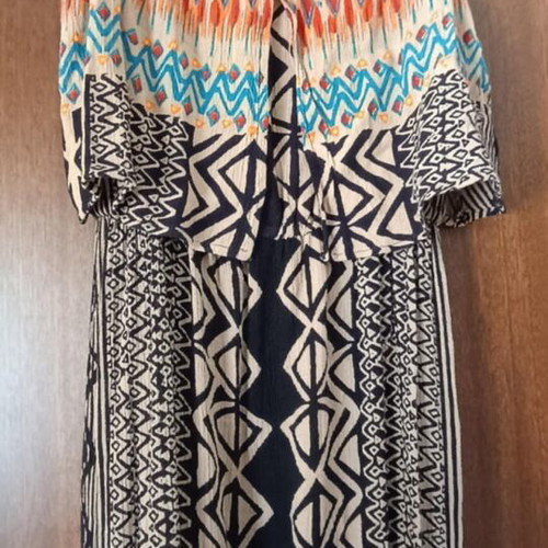 Summer ethnic dress like new, size M, multicolored