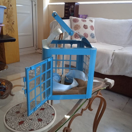 Metal lantern new 0.20x0.20 m and height 0.27 m