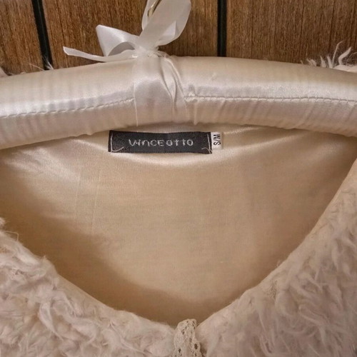 Vinceotto fur jacket like new, beige, 3/4 sleeves