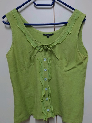 Linen green summer top Camomilla size XL like new