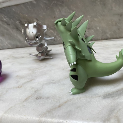 Pokemon figures pack used with Tyranitar, Gengar, Steelix