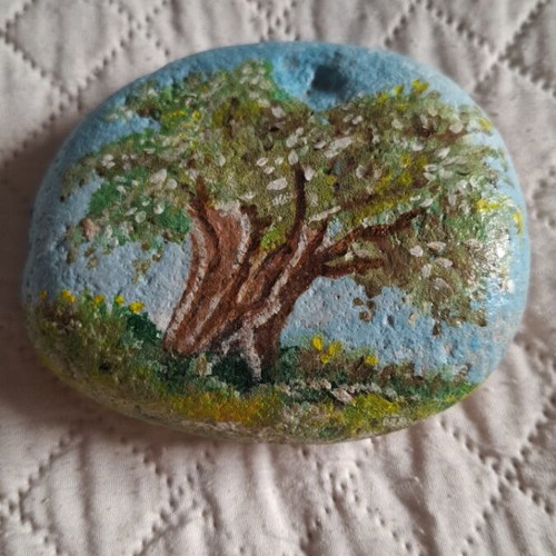 Hand-painted stone