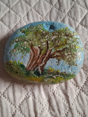 Hand-painted stone